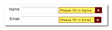 New style form validation message