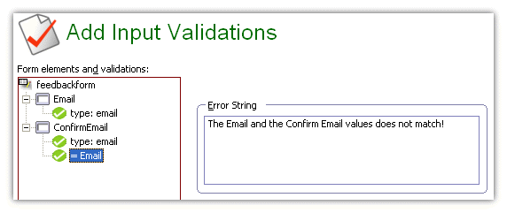 Edit the validation error string