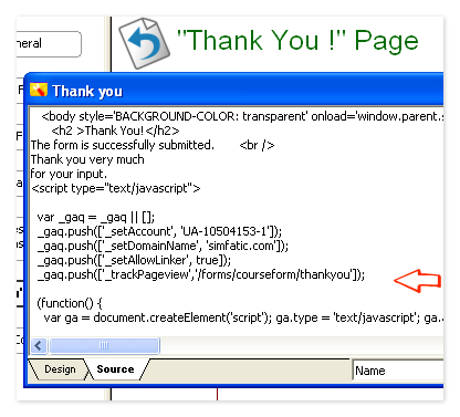 thankyou page custom code